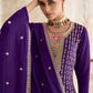 Lorenvalley Purple Chinon Embroidery With Sequince Work Salwar Kameez Stitched | Swadesiicart