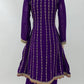 Lorenvalley Purple Chinon Embroidery With Sequince Work Salwar Kameez Stitched | Swadesiicart