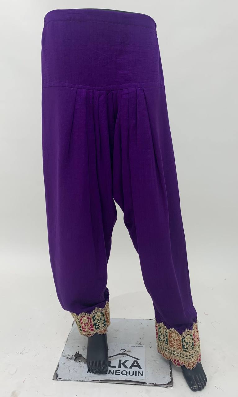 Lorenvalley Purple Chinon Embroidery With Sequince Work Salwar Kameez Stitched | Swadesiicart