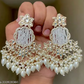 Tehzeeb Creations Gold-Polished Earrings For Women And Girls Diamond, Pearl Brass Drops & Danglers | Swadesiicart