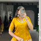 Lorenvalley Fashion Yellow Dola Chex Floral Printed With Zari Weaving Work Lehenga Choli - Swadesiicart