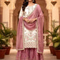 Anaita White Silk Readymade Suit with Embroidery & Sequence Work