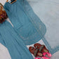 Anaita Blue Crepe Readymade Suit with Embroidery & Sequence Work