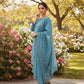 Anaita Blue Crepe Readymade Suit with Embroidery & Sequence Work