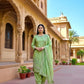 Anaita Green Crepe Readymade Suit with Embroidery & Sequence Work