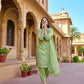 Anaita Green Crepe Readymade Suit with Embroidery & Sequence Work