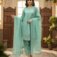 Anaita Sky Blue Crepe Readymade Suit with Embroidery & Sequence Work