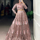 Lorenvalley Fashion Onionpink Fendy Silk Sequins and Thread Embroidery Work Lehenga Choli - Swadesiicart