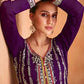 Lorenvalley Purple Chinon Embroidery With Sequince Work Salwar Kameez Stitched | Swadesiicart