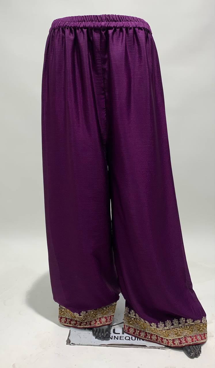 Lorenvalley Purple Chinon Embroidery With Sequince Work Salwar Kameez Stitched | Swadesiicart
