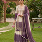 Anaita White & Purple Georgette Readymade Suit with Embroidery Thread Work