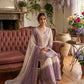 Anaita White & Purple Georgette Readymade Suit with Embroidery Thread Work