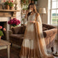 Anaita White & Brown Georgette Readymade Suit with Embroidery Thread Work