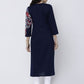 Vishudh Women Navy Printed Straight Kurta - Swadesiicart