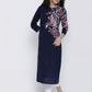 Vishudh Women Navy Printed Straight Kurta - Swadesiicart