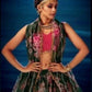 Anaita Dark-Green Organza Lehenga Choli With Sequence & Thread Work