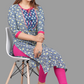 House of RP Women's NavyBlue Rayon Floral Print Kurta | Swadesiicart