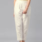 Jaipur Kurti Women White Trousers | Swadesiicart