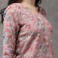 Anouk Women Pink Printed Straight Kurta - Swadesiicart