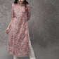 Anouk Women Pink Printed Straight Kurta - Swadesiicart
