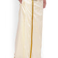 Sethukrishna Men Cream Solid Readymade Dhoti | Swadesiicart