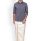 Sethukrishna Men Cream Solid Double Layer Readymade Dhoti With Pocket | Swadesiicart