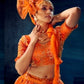 Anaita Orange Organza Lehenga Choli With Sequence & Thread Work
