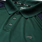 Alcis Men Green & Navy Blue Colourblocked Polo Collar Slim Fit Running T-shirt | Swadesiicart