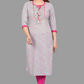 House of RP Women's Grey Rayon Floral Print Kurta | Swadesiicart