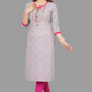 House of RP Women's Grey Rayon Floral Print Kurta | Swadesiicart