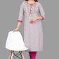 House of RP Women's Grey Rayon Floral Print Kurta | Swadesiicart