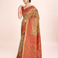 Monjolika Fashion Exquisite Designs With This Regal Red Rich Look Banarasi Tissue Silk Saree | Swadesiicart
