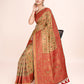 Monjolika Fashion Exquisite Designs With This Regal Red Rich Look Banarasi Tissue Silk Saree | Swadesiicart