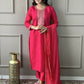 Rani Viscose chanderi Stitched Suit With Dupatta - Tanisha | Swadesiicart