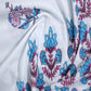 White And Cloud Blue Printed Cotton Sareecotton Saree-C569 By Gayathri Reddy Designer Studio | Swadesiicart