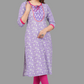 House of RP Women's Lilac Rayon Floral Print Kurta | Swadesiicart