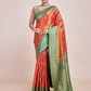 Monjolika Fashion Glamour And Tradition With This Zari Woven Banarasi Tissue Silk Orange Saree | Swadesiicart