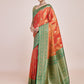 Monjolika Fashion Glamour And Tradition With This Zari Woven Banarasi Tissue Silk Orange Saree | Swadesiicart