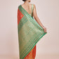Monjolika Fashion Glamour And Tradition With This Zari Woven Banarasi Tissue Silk Orange Saree | Swadesiicart