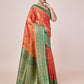 Monjolika Fashion Glamour And Tradition With This Zari Woven Banarasi Tissue Silk Orange Saree | Swadesiicart