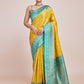 Monjolika Fashion Glamour And Tradition With This Zari Woven Banarasi Tissue Silk Yellow Saree | Swadesiicart