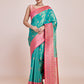 Monjolika Fashion Glamour And Tradition With This Zari Woven Banarasi Tissue Silk Turquoise Saree | Swadesiicart