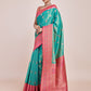 Monjolika Fashion Glamour And Tradition With This Zari Woven Banarasi Tissue Silk Turquoise Saree | Swadesiicart