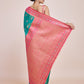 Monjolika Fashion Glamour And Tradition With This Zari Woven Banarasi Tissue Silk Turquoise Saree | Swadesiicart