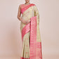 Monjolika Fashion Glamour And Tradition With This Zari Woven Banarasi Tissue Silk Cream Saree | Swadesiicart