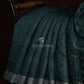 Bottle Green Self Printed Semi Chanderi Saree By Gayathri Reddy Designer Studio | Swadesiicart