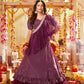Anaita Maroon Silk Lehenga Choli With Sequence & Thread Work