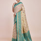 Monjolika Fashion Cream Banarasi Tissue Silk SareeWith Zari Woven Work | Swadesiicart