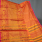 Kalanetha Orange With Zari Kanchi Style Pure Narayanpet Cotton Saree By Gayathri Reddy Designer Studio | Swadesiicart