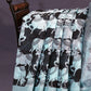 Gleaming Sea Blue And Black Pichwai Print Cotton Linen Saree By Gayathri Reddy Designer Studio | Swadesiicart